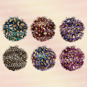 Galaxy gold leopard prints sublimation background bundle PNG, Leopard cheetah Print file for sublimation, Circle Backsplash, Grunge PNG,