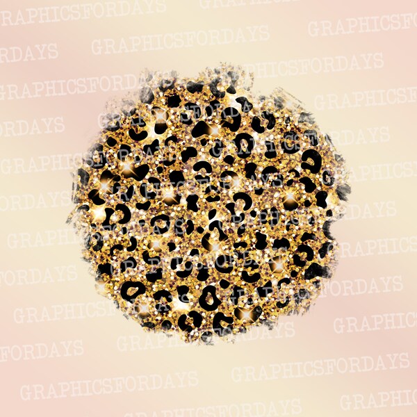 Glitter Leopard Print Png - Etsy