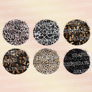 Gold leopard prints sublimation background bundle PNG, Leopard cheetah Print file for sublimation, Circle Backsplash, Grunge PNG,