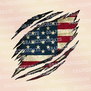 American flag ripped claws PNG sublimation file shirt design, USA flag Print file, Ready to press png, Patriotic png, 4th of july png