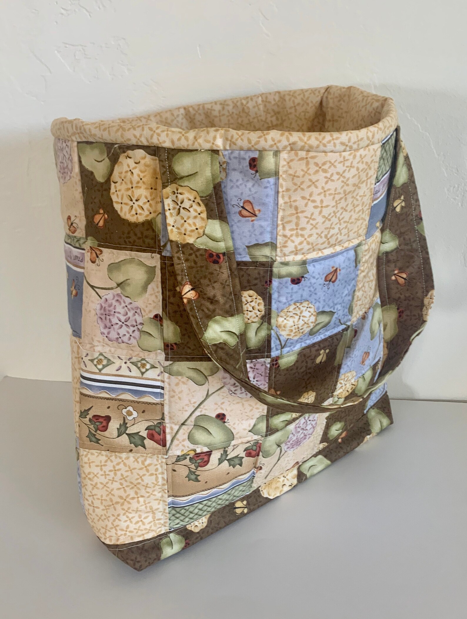 Quilted Tote Bag, Craft Kit/ Patchwork Fabric Kit, Sew and Quilt. Etsy