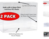 UV Scratch Resistant 2-Pack Funko POP Protector made with 0.50mm thick PET Acid-Free Plastic
