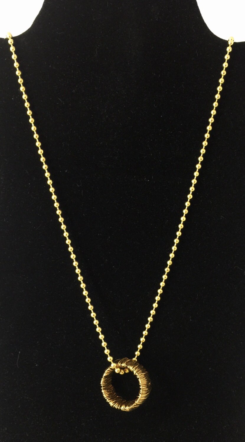 Handmade ring pendant on a 36 chain. Ring can be worn | Etsy