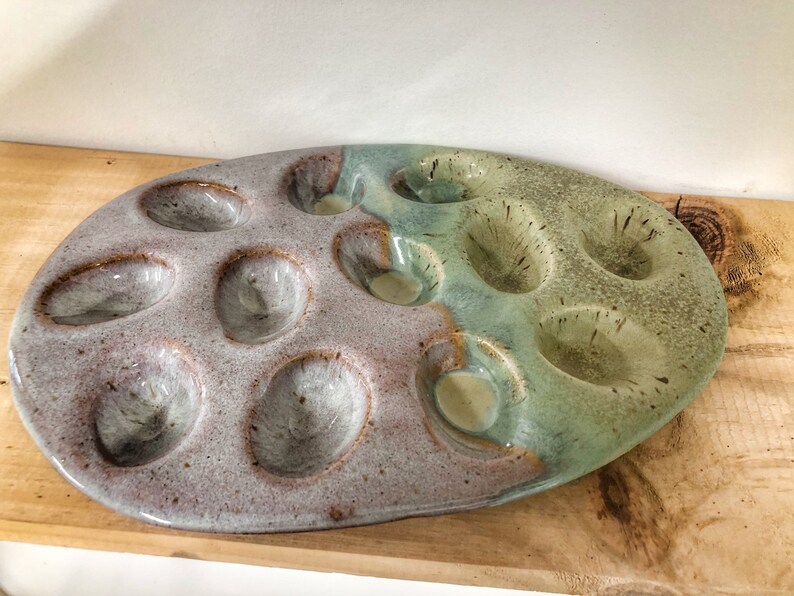 Deviled eggs 15 count egg tray Egg Tray Pottery egg tray MADE TO ORDER
