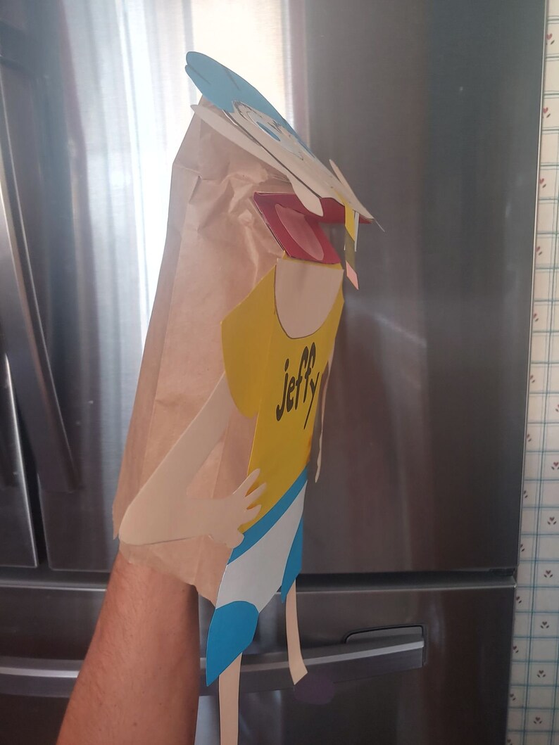 Jeffy Paper Bag Puppet Etsy jeffy-paper-bag-puppet-etsy