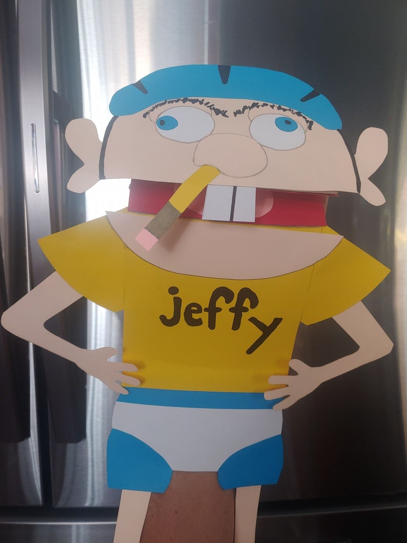 Jeffy Paper Bag Puppet | Etsy