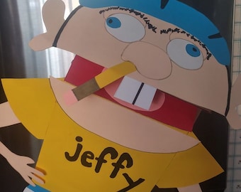 Modèle marionnette sac en papier Jeffy