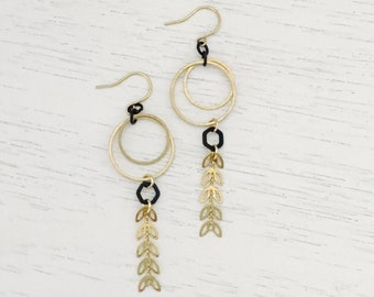 Gold Petal Earrings