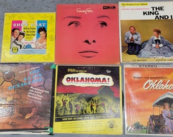 Lot of 20+ vintage musical/soundtrack vinyl records