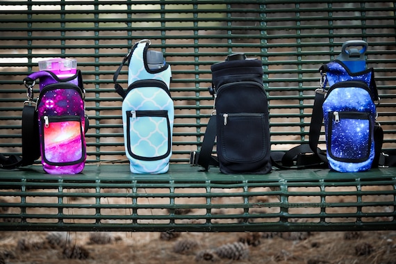 Water bottle top hand strap