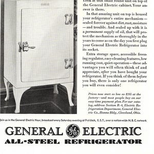 1930 General Electric Refrigerator Ad – “Not One Has Paid a Cent for Service” | Vintage Kitchen Appliance Advertisement