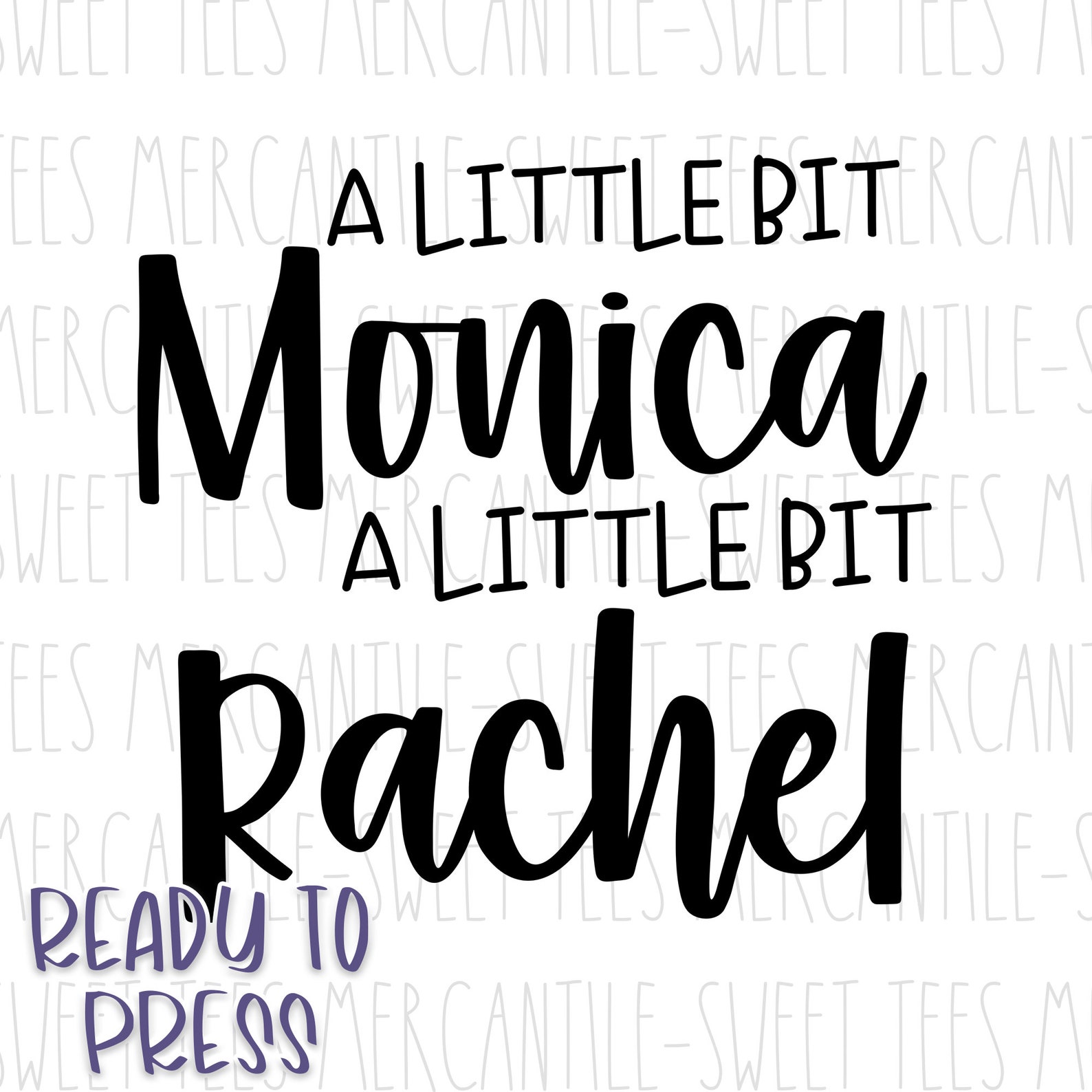 A little bit of Monica A little bit of Rachel Friends READY Etsy
