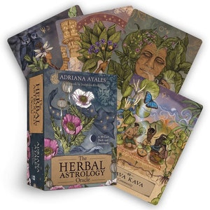 The Herbal Astrology Oracle- by Adriana Ayales - 55- Card Deck and Guidebook