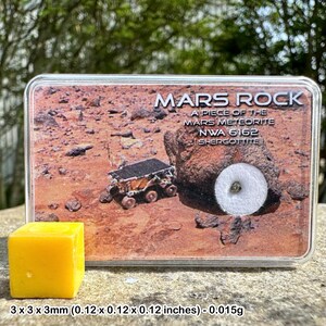 Genuine martian mars rock - basaltic shergottite meteorite - space moon education