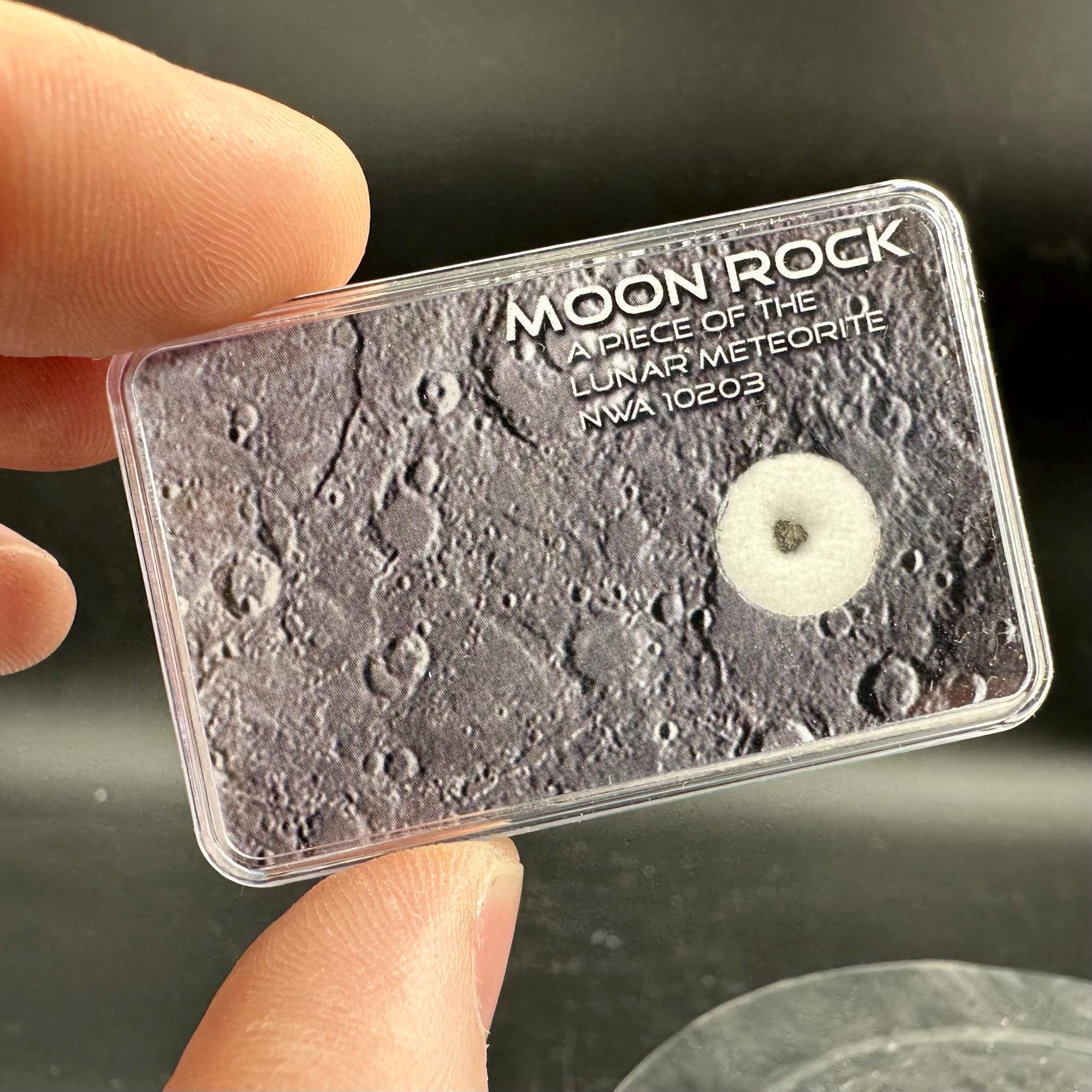 Genuine Moon Rocks Globo Lunare Genuine Moon Rock! - Fragment Of A Lunar Meteorite In A ...
