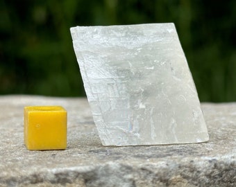 Iceland spar, double refraction - iceland spar crystal with double refraction, for clarity and insight