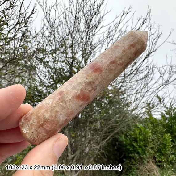 Sunstone faceted massage wand for joy and happiness