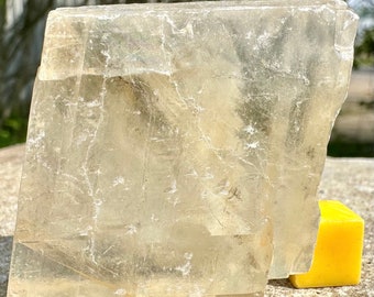 Iceland spar, double refraction - iceland spar crystal with double refraction, for clarity and insight