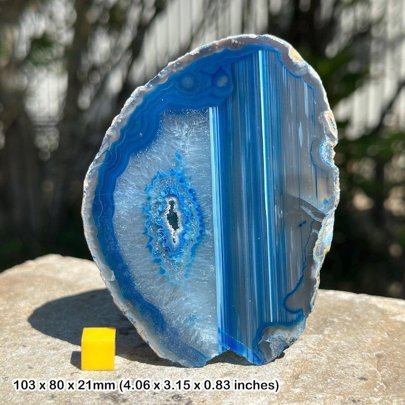 Vibrant Agate Slab: Genuine Silica Gemstone for Jewelry and Art - Etsy