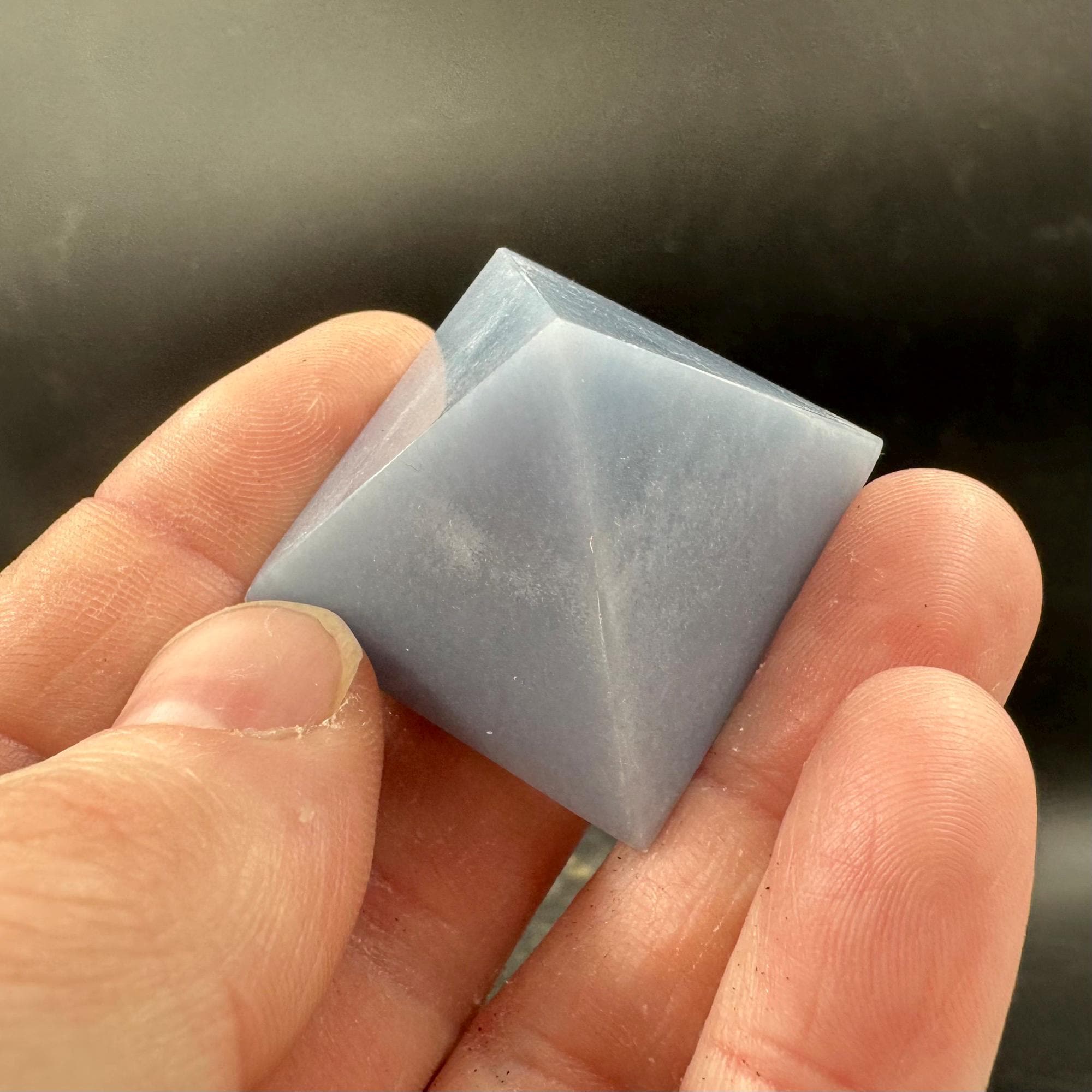 Angelite Pyramid - Genuine Spiritual Spiritual Crystal Mineral Stone ...