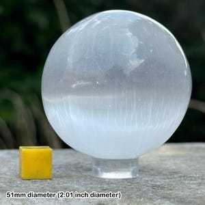 Selenite sphere - gorgeous and powerful selenite sphere for meditation and energy healing