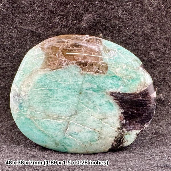 Amazonite palm stone worry stone green microcline feldspar mineral china polished crystal