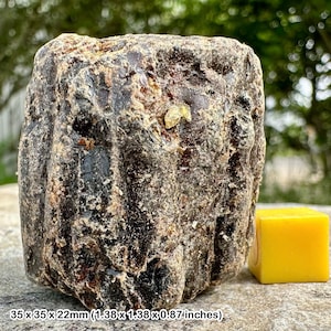 Grand cristal d&#39;ambre, résine d&#39;arbre fossilisée avec inclusions