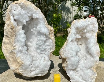 Riesige geknackte Quarz Kristall Geode - rsr652 - spiritueller Heilstein