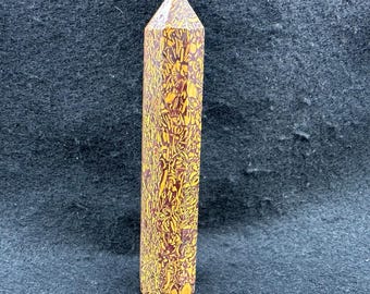 Miriam stone obelisk point calligraphy stone mineral jasper tower specimen natural miriam stone polished crystal point