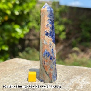 Sodalite obelisk point for calm and communication