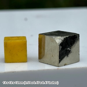 Cubo di cristallo di pirite, pietra minerale di cristallo curativo spirituale, autentico