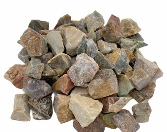 Stone tumbling rock - 1kg mixed lapidary rough rock