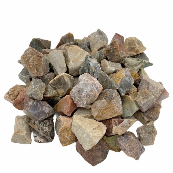 Stone tumbling rock - 1kg mixed lapidary rough rock