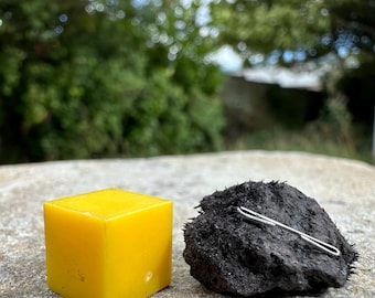 Potente cristallo di magnetite - allevia rabbia e confusione - autentica pietra curativa