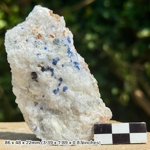 Rare: blue spinel crystal | hunza valley, gilgit-baltistan, pakistan | natural octahedral gem mineral | genuine specimen w/ coa