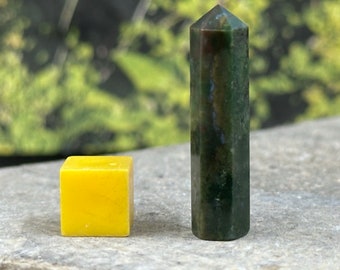 Bloodstone terminated pencil - genuine spiritual healing crystal mineral