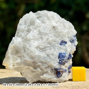 Rare: blue spinel crystal | hunza valley, gilgit-baltistan, pakistan | natural octahedral gem mineral | genuine specimen w/ coa