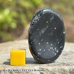 Snow flake obsidian palm worry stone for loneliness and negative energy release
