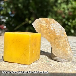 Natural citrine point crystal – uk quartz mineral specimen – genuine with certificate – golden yellow collector&#39;s piece