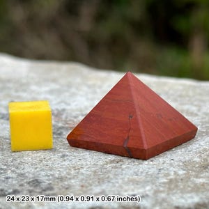 Red jasper pyramid - authentic spiritual healing crystal mineral egg stone certified
