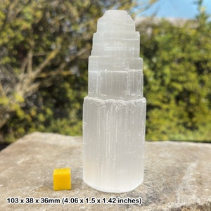 Selenite tower - authentic spiritual healing crystal mineral stone