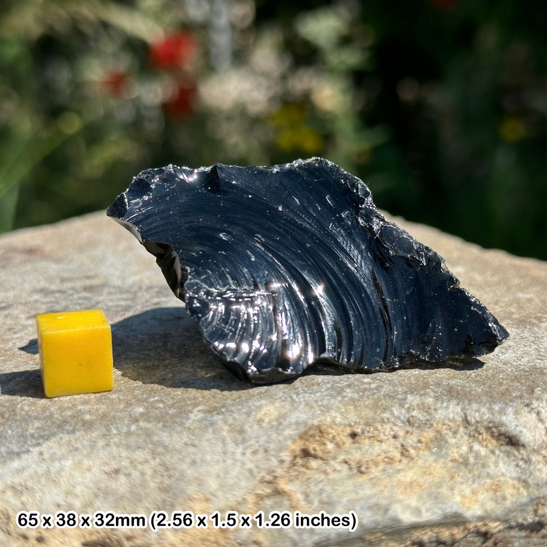 Obsidian Volcanic Glass, Home Decor, Igneous Rock, Healing Spiritual