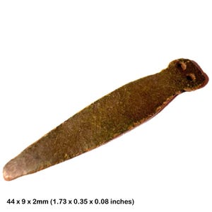 Rare anglo saxon strap-end with animal head terminal authentic bronze ancient artefact collectable