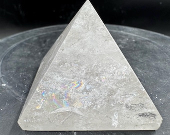 Clear Quartz Pyramid: Polished Rock Crystal Specimen (40x47x48mm)
