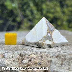 Authentic conglomerate pyramid - spiritual healing crystal mineral for unique energy and natural beauty