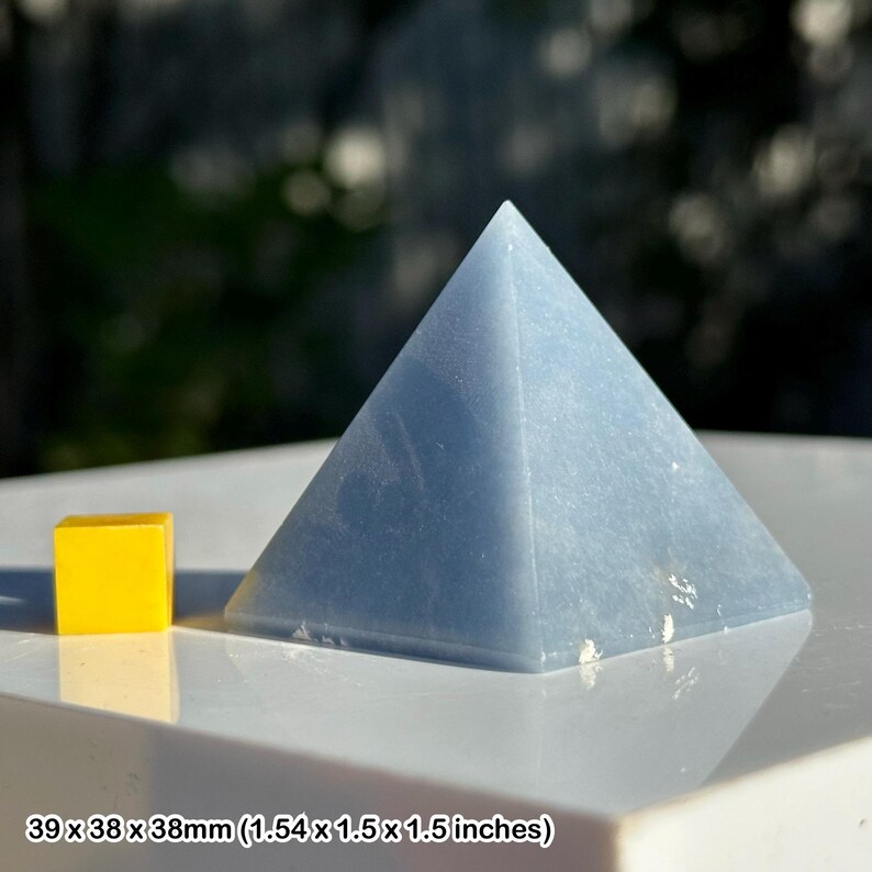 Angelite Pyramid - Genuine Spiritual Spiritual Crystal Mineral Stone ...