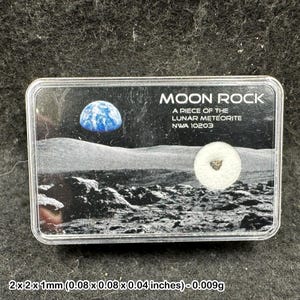 Roche lunaire certifiée - véritable météorite venue de l'espace image 1