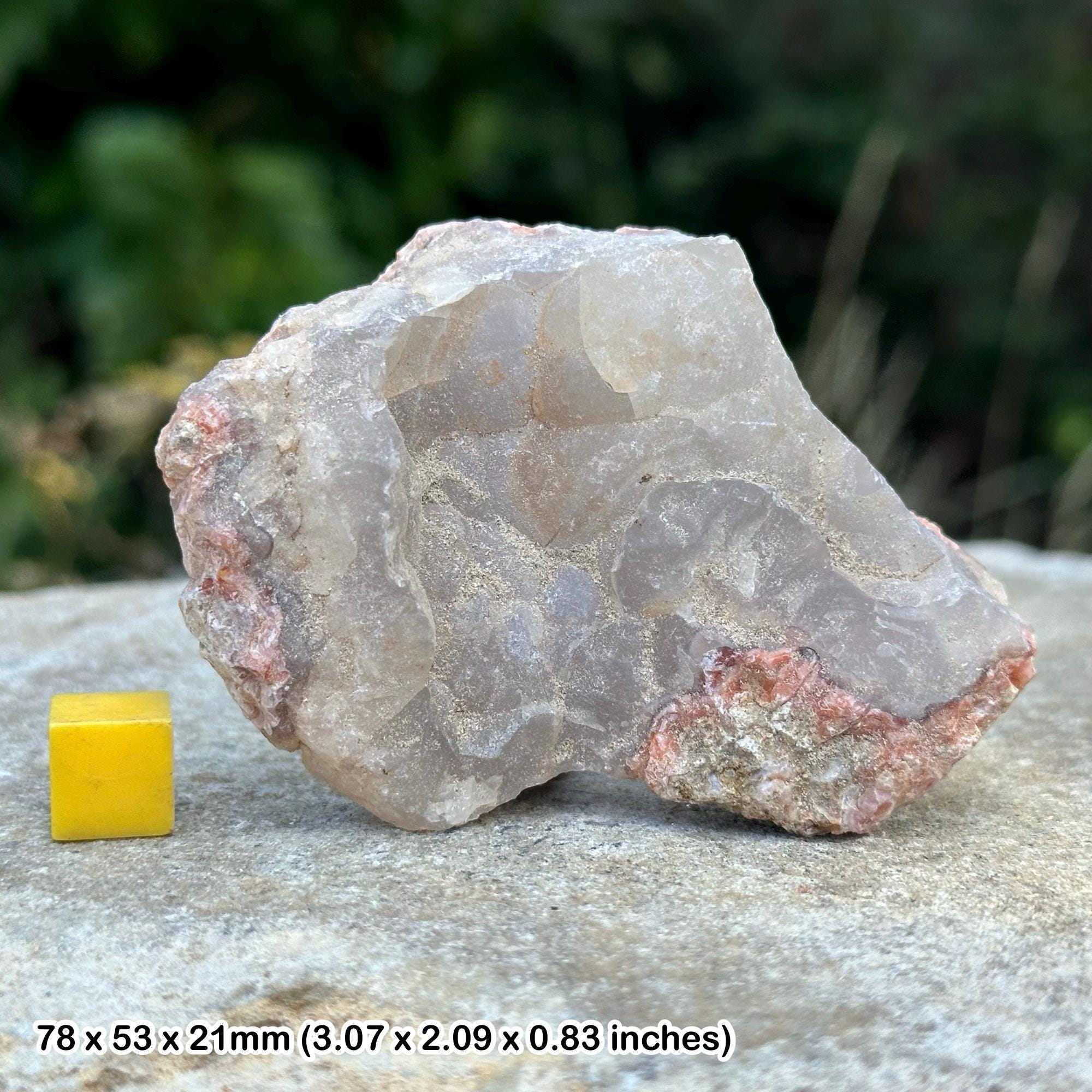 Seltenes Chalcedon Mineral, authentische marokkanische Kristallbildung, Sammlerstück mit Echtheitszertifikat