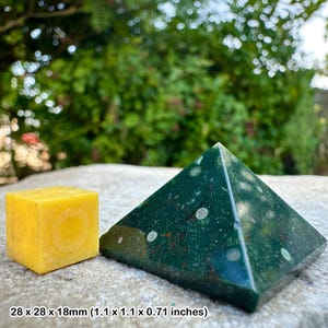 Bloodstone pyramid - genuine spiritual healing crystal mineral stone
