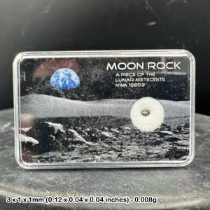 Autentico frammento di meteorite lunare – autentico meteorite roccioso lunare, certificato dalla società meteoritica, esemplare da collezione.
